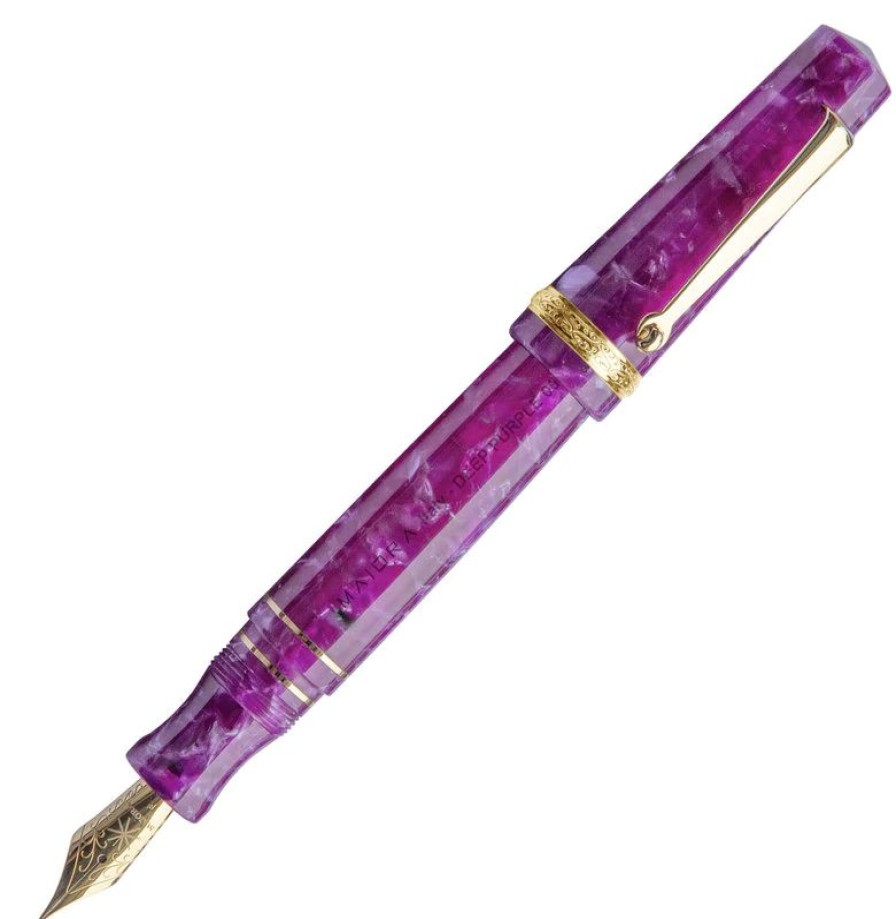 Fountain Pens * | Outlet Maiora Aventus Fountain Pen, Deep Purple & Gold