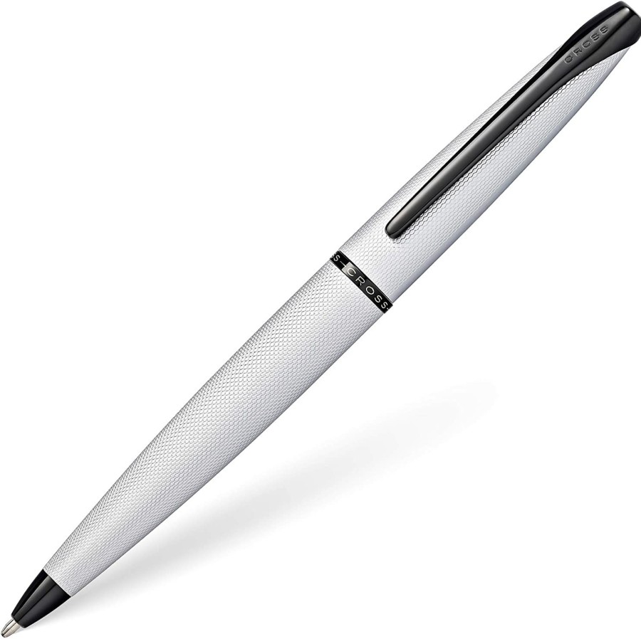 Ballpoint Pens * | Wholesale Cross Atx Ballpoint Pen, Brushed Chrome & Black