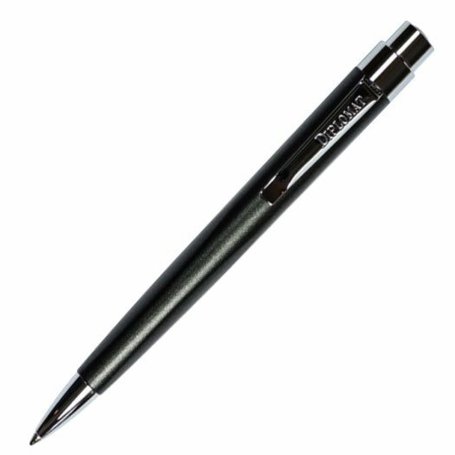 Ballpoint Pens * | Best Deal Diplomat Magnum Soft Touch Ballpoint Pen, Crow Black