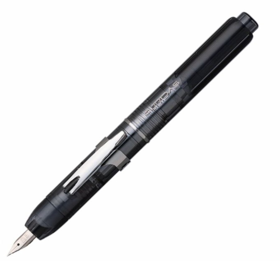 Fountain Pens * | Top 10 Platinum Curidas Retractable Fountain Pen, Graphite Smoke