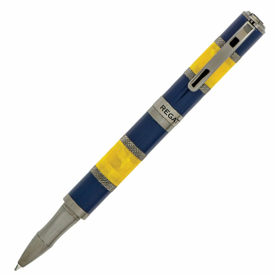 Rollerball Pens * | Best Pirce Monteverde Regatta Sport Rollerball Pen, Blue & Yellow