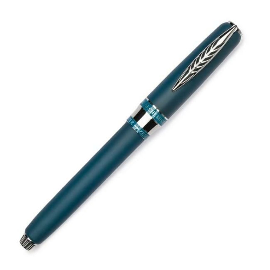 Fountain Pens * | Best Reviews Of Pineider Alchemist Zeolite Fountain Pen, Kilauea Blue, Fine 14K Nib