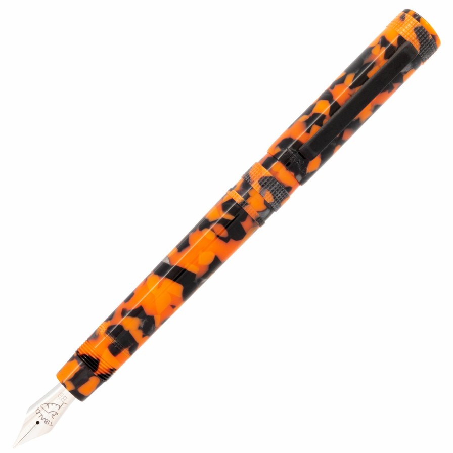 Fountain Pens * | Hot Sale Tibaldi Perfecta Lp Vinyl Orange Fountain Pen, Fine Nib