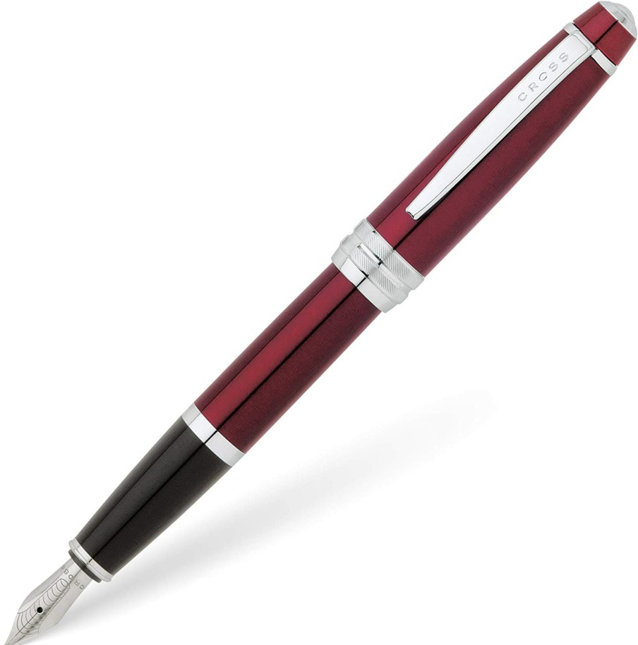 Fountain Pens * | Best Deal Cross Bailey Fountain Pen, Red Lacquer, Medium