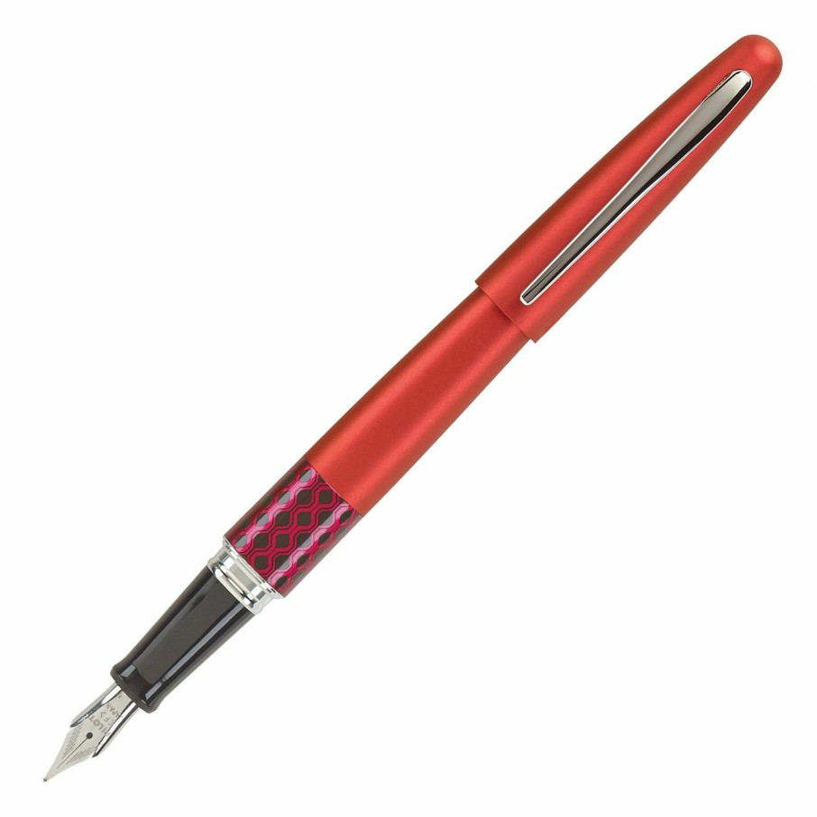 Fountain Pens * | Flash Sale Pilot Mr Retro Pop Metropolitan Fountain Pen, Red