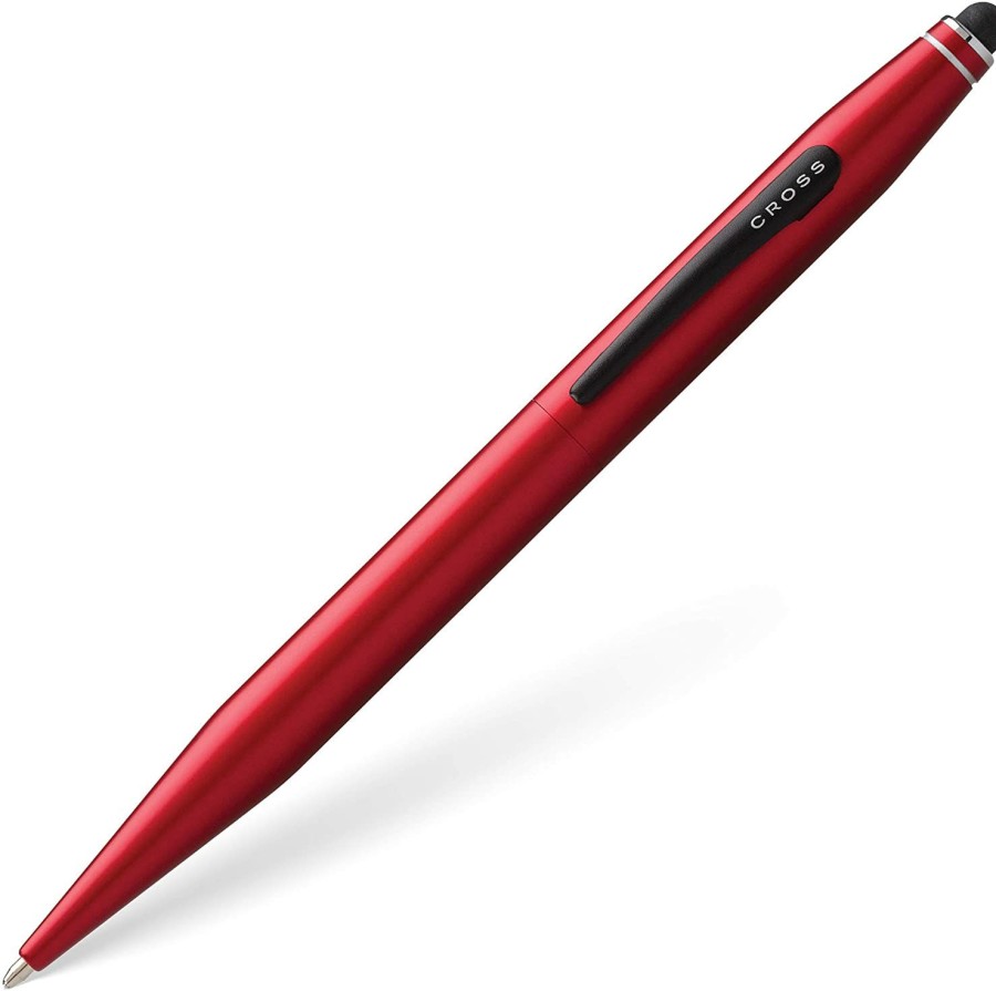 Ballpoint Pens * | Brand New Cross Tech 2 Ballpoint Pen & Stylus, Metallic Red