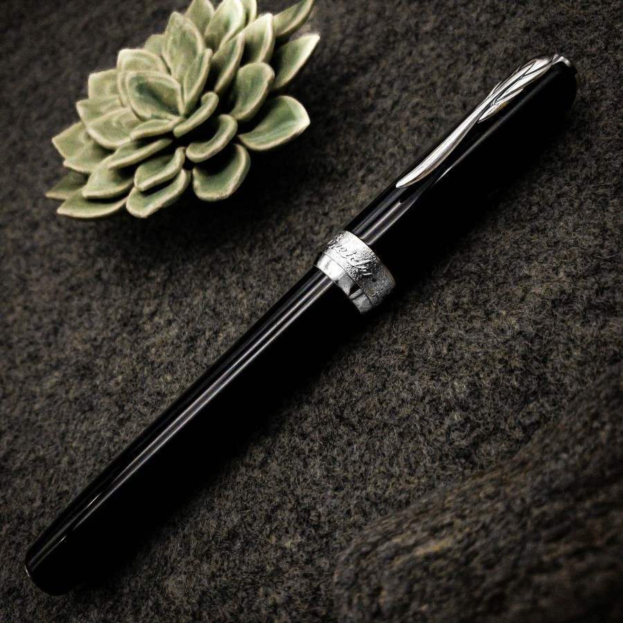 Rollerball Pens * | Outlet Pineider La Grande Bellezza Gemstone Rollerball Pen, Stone Black