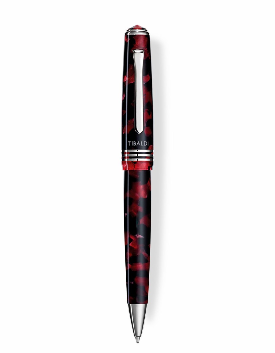 Ballpoint Pens * | Coupon Tibaldi N60 Ruby Red Resin Ballpoint Pen