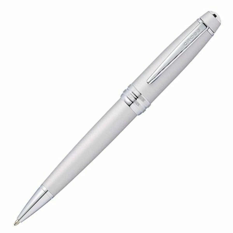 Ballpoint Pens * | Buy Cross Bailey Ballpoint Pen, Satin Chrome W/ Polished Chrome Accents