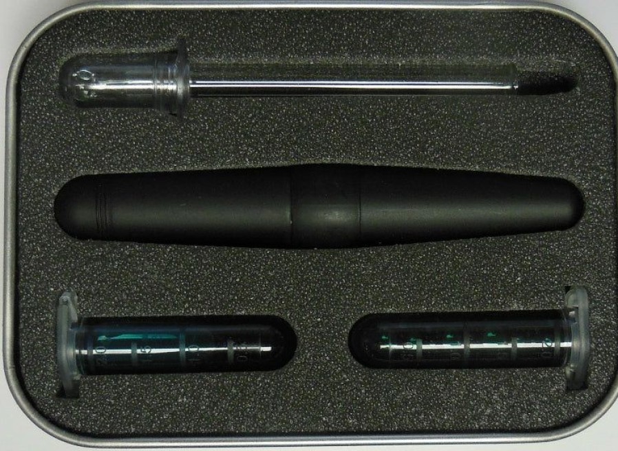 Fountain Pens * | Cheapest Stipula Passaporto Superleggera Eyedropped Fountain Pen, Black, Fine Nib