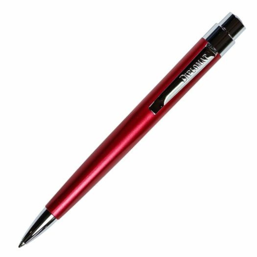 Ballpoint Pens * | Deals Diplomat Magnum Soft Touch Ballpoint Pen, Burned Red