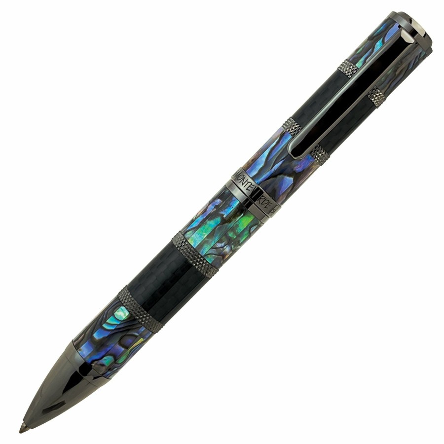 Ballpoint Pens * | Discount Monteverde Regatta Limited Edition Ballpoint Pen, Abalone Shell & Carbon Fiber