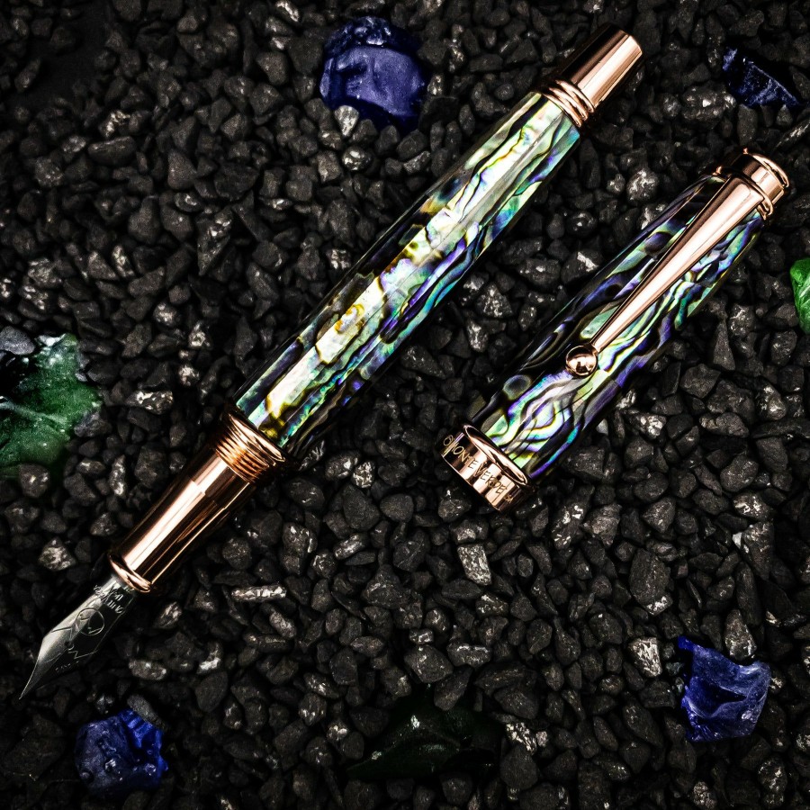 Fountain Pens * | Wholesale Monteverde Invincia Limited Edition Abalone Shell Fountain Pen, Rose Gold Trim