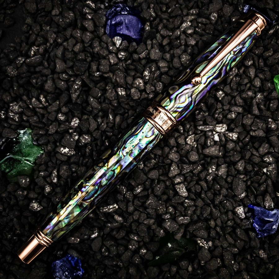 Fountain Pens * | Wholesale Monteverde Invincia Limited Edition Abalone Shell Fountain Pen, Rose Gold Trim