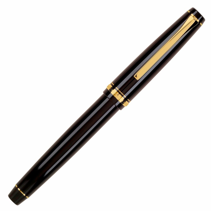 Fountain Pens * | New Pilot Falcon Fountain Pen, Black & Gold