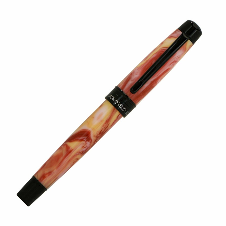 Fountain Pens * | Best Deal Monteverde Prima Fountain Pen, Red Swirl