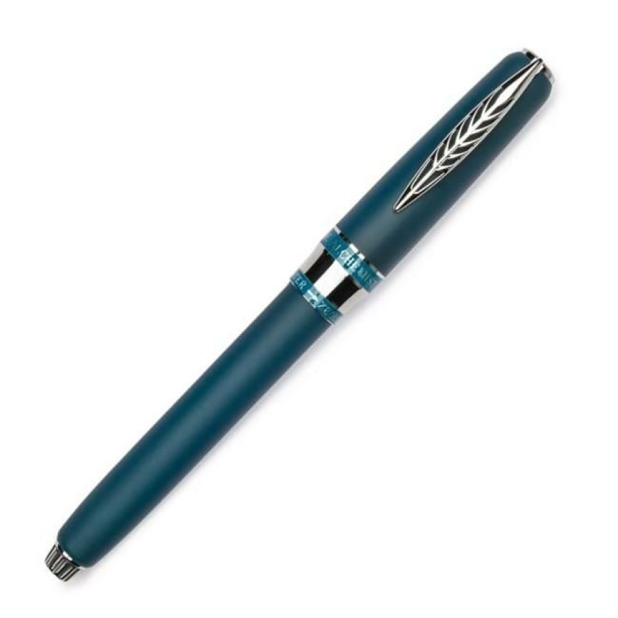 Fountain Pens * | Cheap Pineider Alchemist Zeolite Fountain Pen, Kilauea Blue, Medium 14K Nib