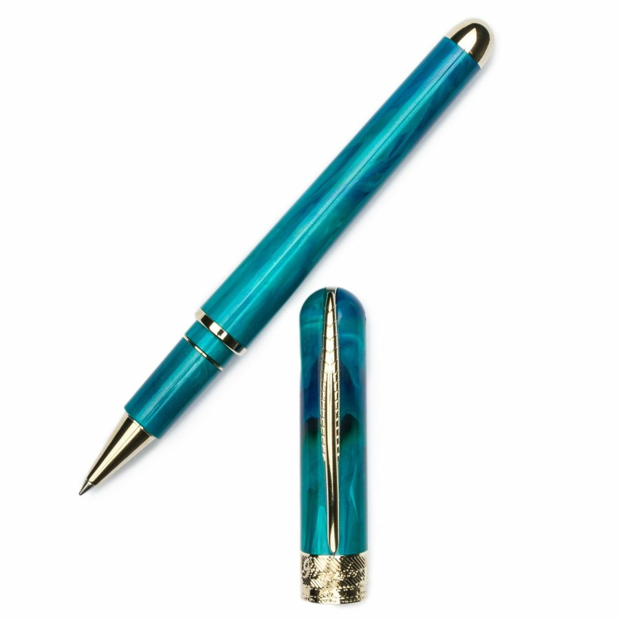 Rollerball Pens * | Buy Pineider Avatar Ur Deluxe Rollerball Pen, Abalone Green