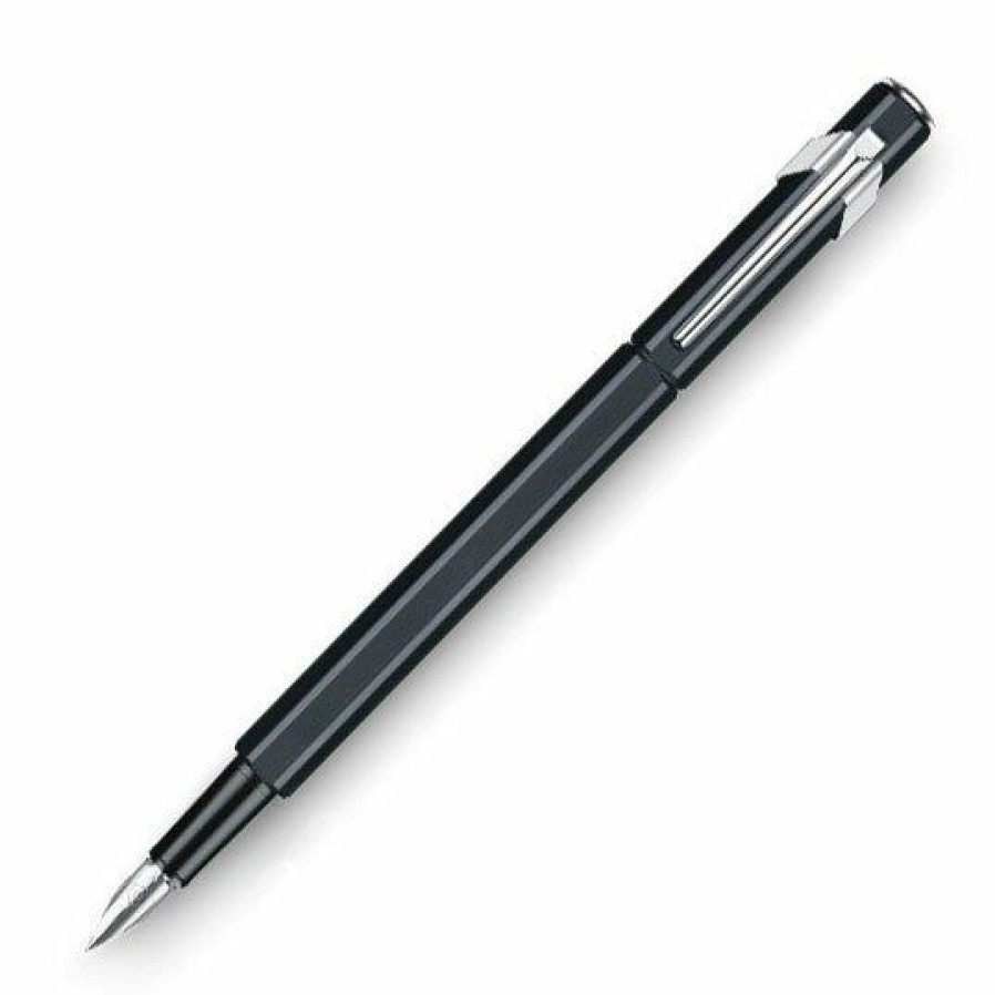 Fountain Pens * | Wholesale Caran D'Ache 849 Fountain Pen, Black, Medium Nib #840.009