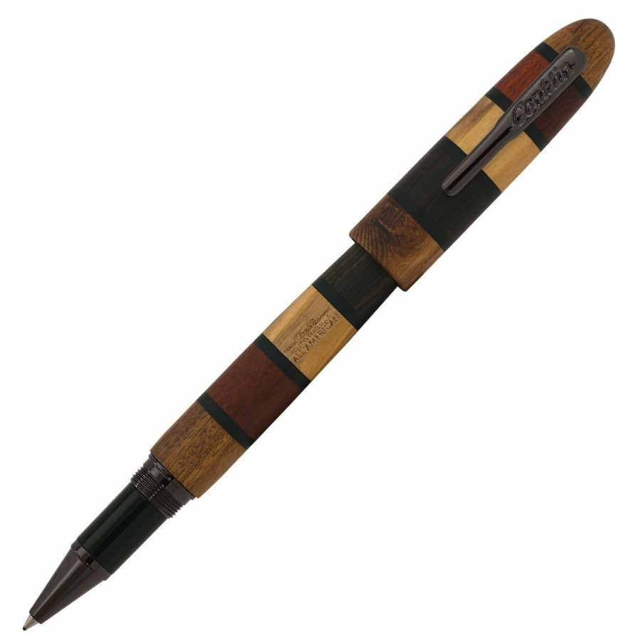 Rollerball Pens * | Coupon Conklin All American Limited Edition Rollerball Pen, Quad Wood