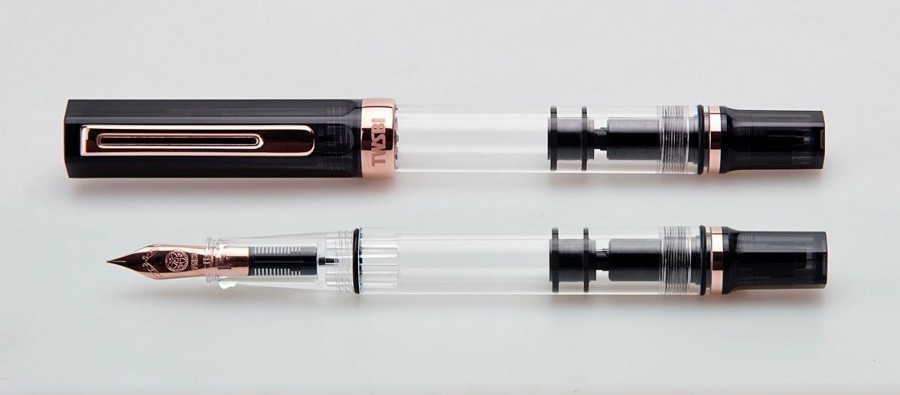 Fountain Pens * | Outlet Twsbi Eco Smoke Rose Gold Fountain Pen