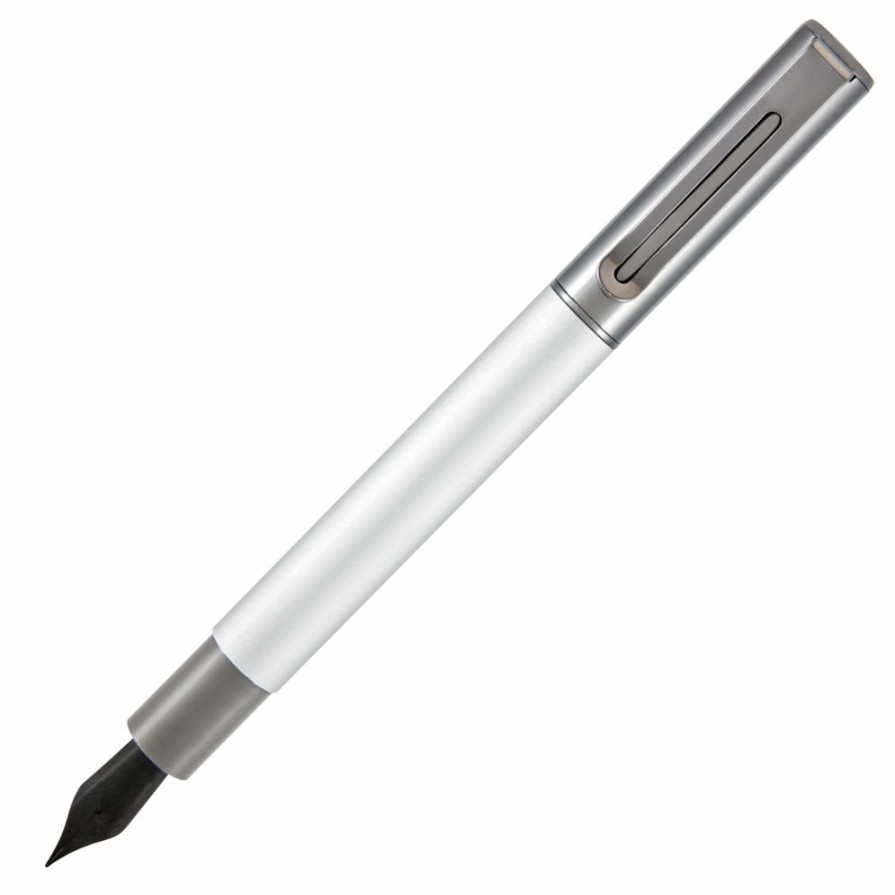 Fountain Pens * | Outlet Monteverde Ritma Fountain Pen, Silver, Medium Nib