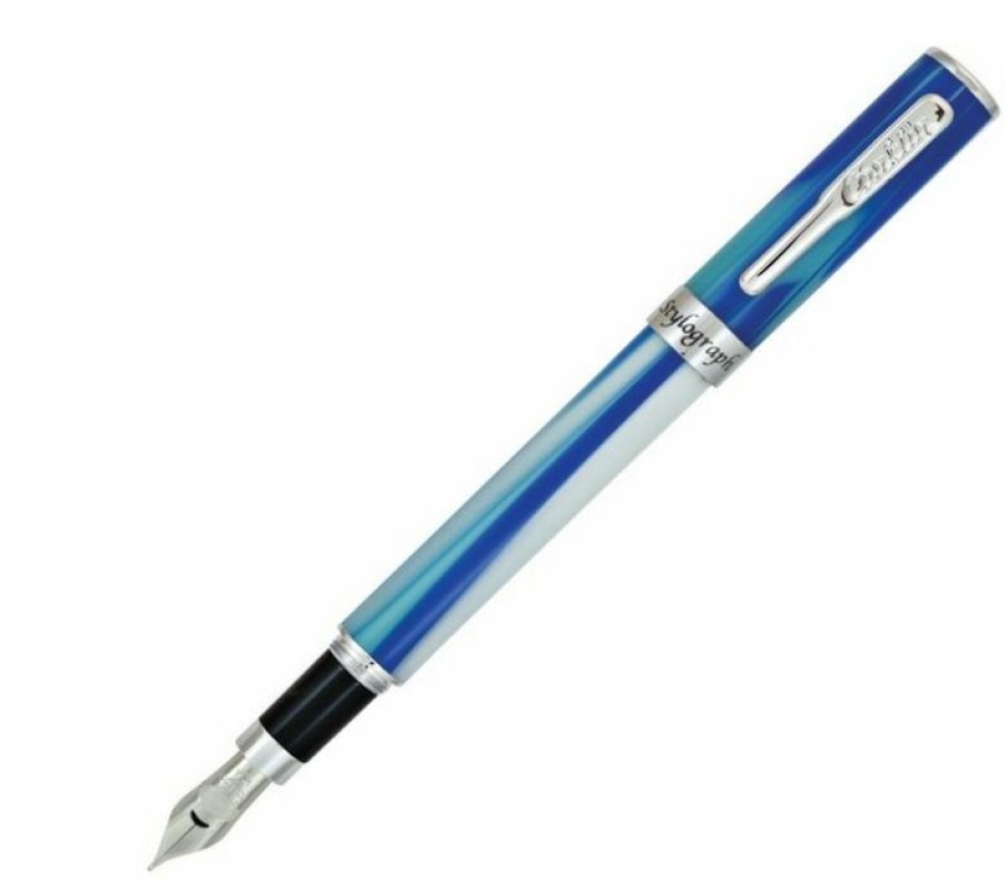 Fountain Pens * | Cheapest Conklin Stylograph Fountain Pen, Arctic Blue