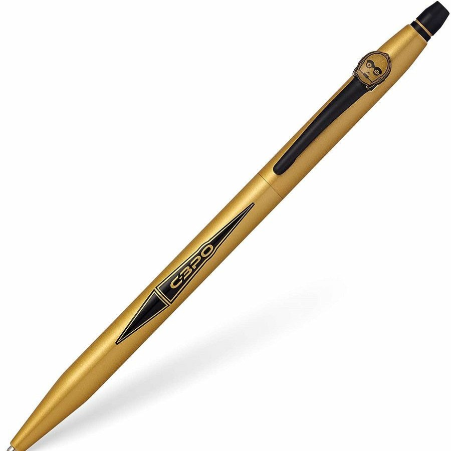 Rollerball Pens * | Top 10 Cross Click Star Wars Rollerball Pen, C-3Po, Metallic Gold & Black