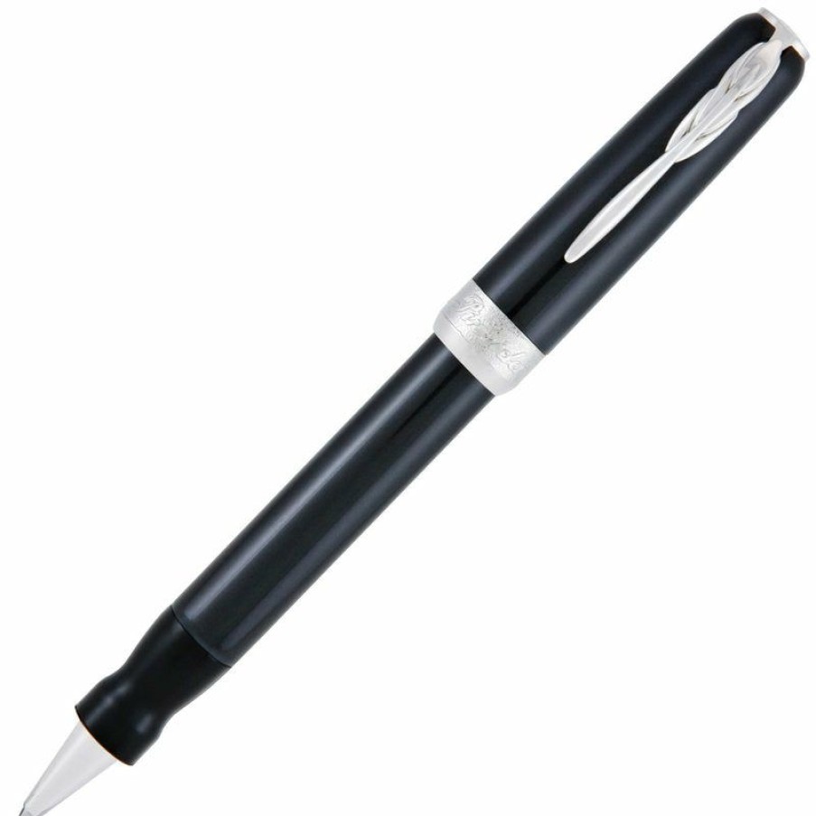 Rollerball Pens * | Budget Pineider Full Metal Jacket Rollerball Pen, Midnight Black