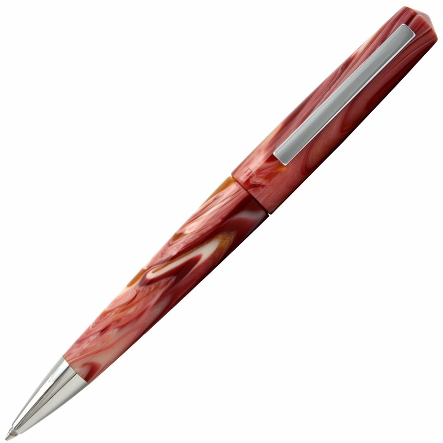 Ballpoint Pens * | Best Pirce Tibaldi Infrangibile Russet Red Ballpoint Pen