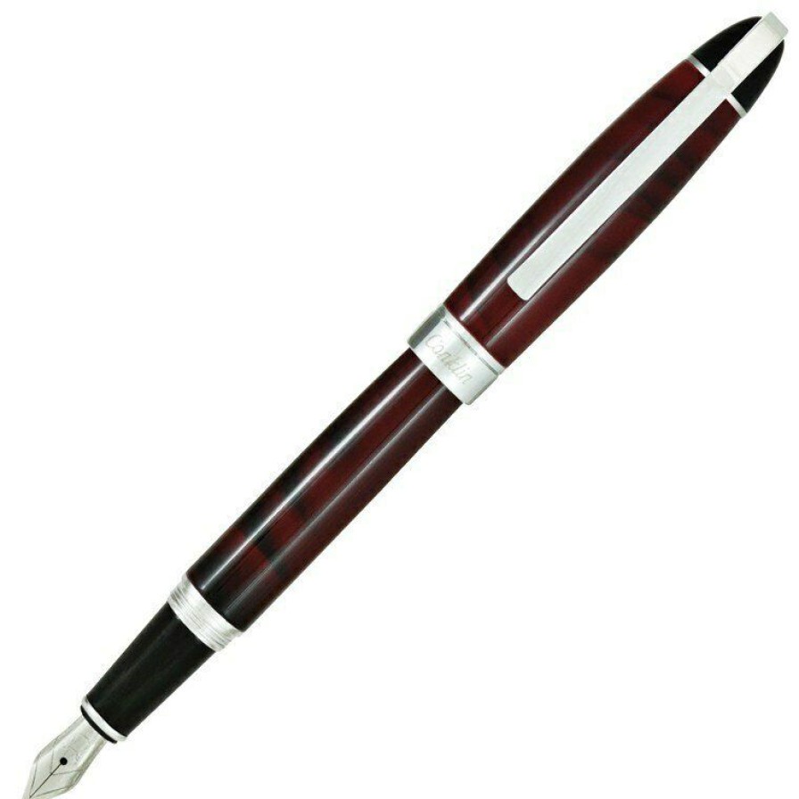 Fountain Pens * | Outlet Conklin Victory Fountain Pen, Ruby Red