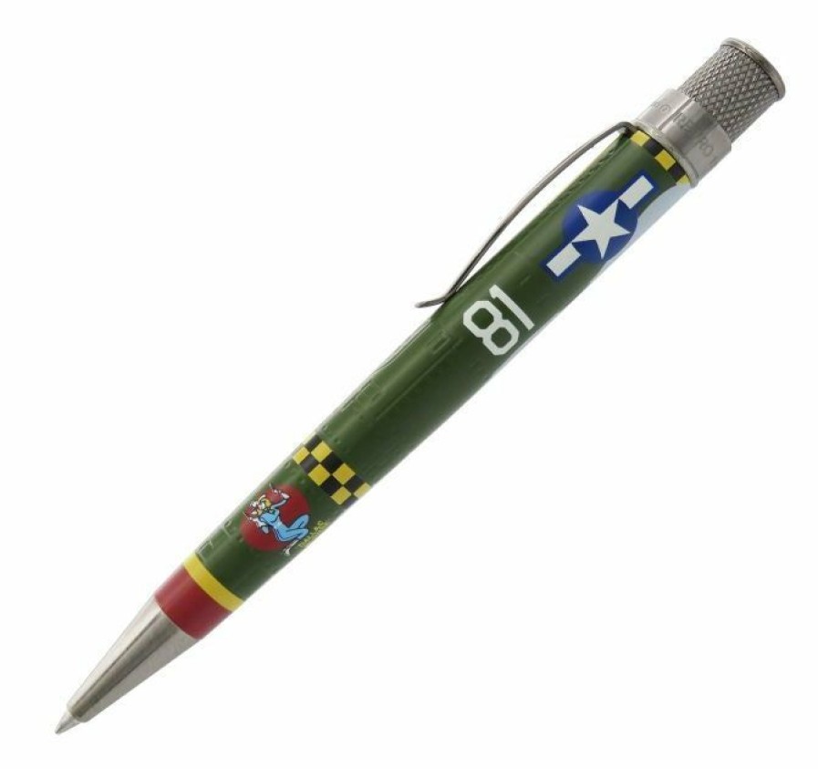 Rollerball Pens * | Coupon Retro 51 Tornado Vintage Metalsmith Rollerball Pen, P-47 Thunderbolt