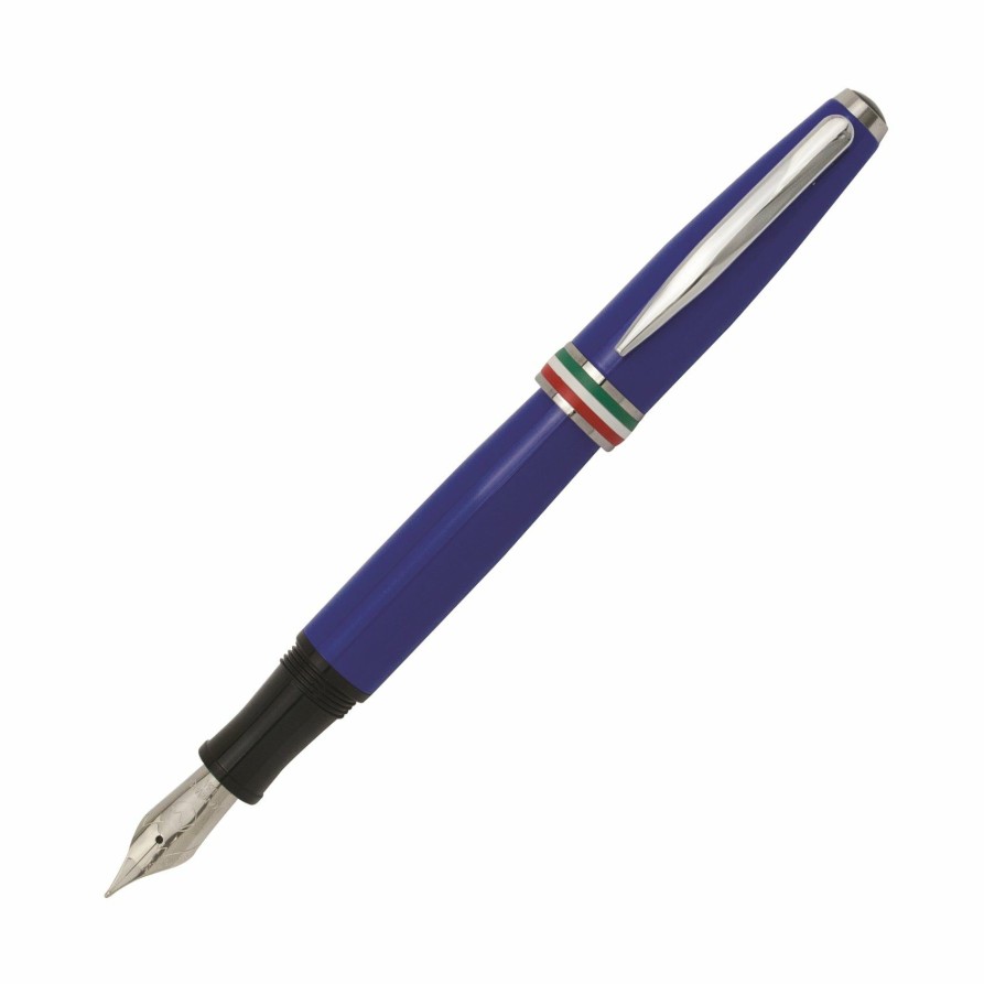 Fountain Pens * | Discount Monteverde Aldo Domani Italia Blue Fountain Pen