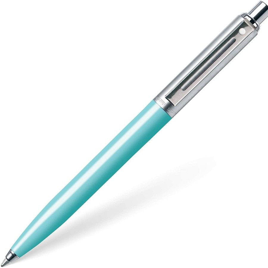 Ballpoint Pens * | Cheap Sheaffer Sentinel Ballpoint Pen, Aqua & Chrome