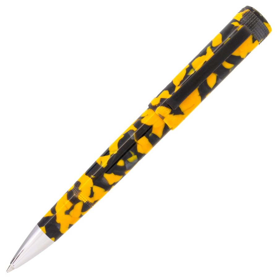 Ballpoint Pens * | Deals Tibaldi Perfecta Lp Vinyl Yellow Ballpoint Pen