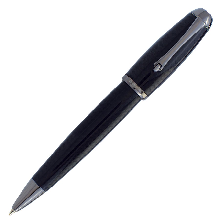 Ballpoint Pens * | Buy Monteverde Super Mega Carbon Fiber Ballpoint Pen, Gunmetal Trim