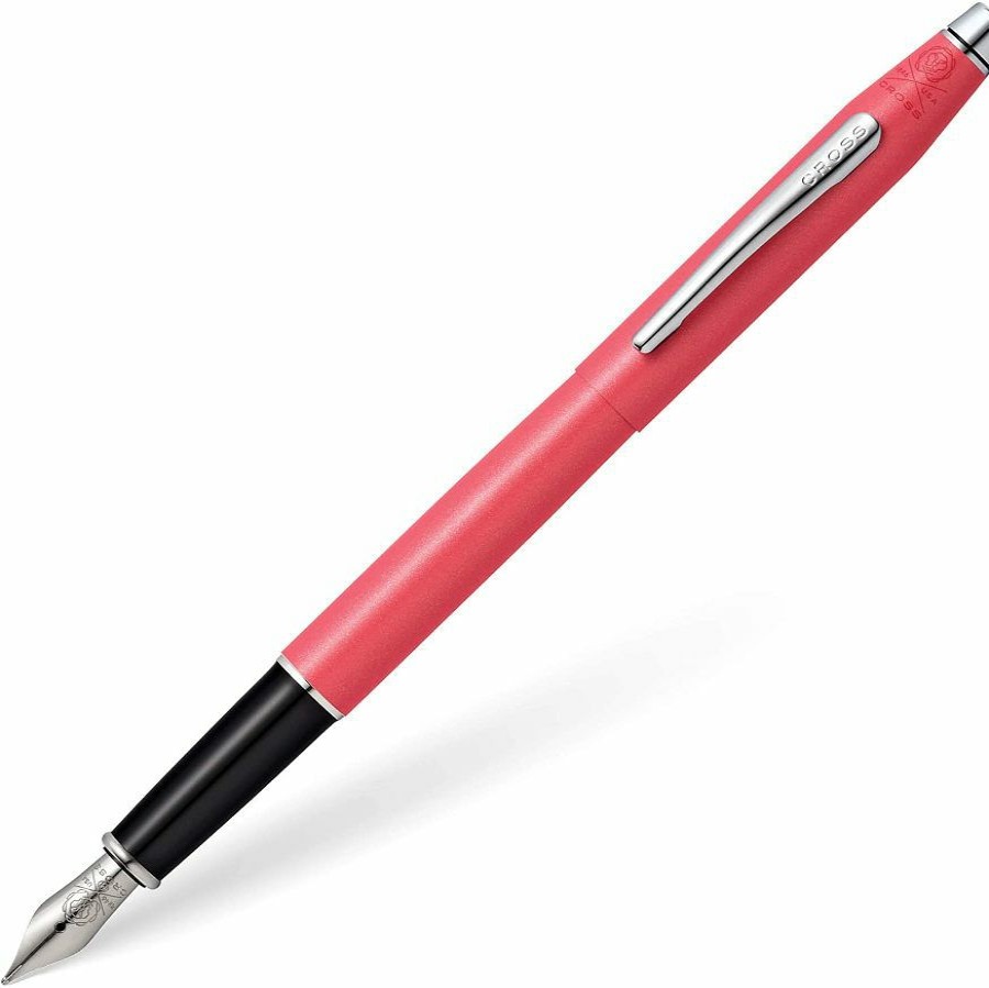 Fountain Pens * | Budget Cross Classic Century Fountain Pen, Aquatic Coral & Chrome, Medium Nib