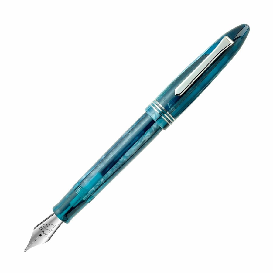 Fountain Pens * | Promo Tibaldi Bononia Bora Bora Fountain Pen, Palladium Trim