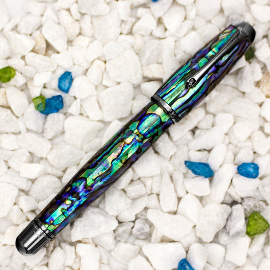 Rollerball Pens * | Budget Monteverde Super Mega Limited Edition Abalone Rollerball Pen, Gunmetal Trim