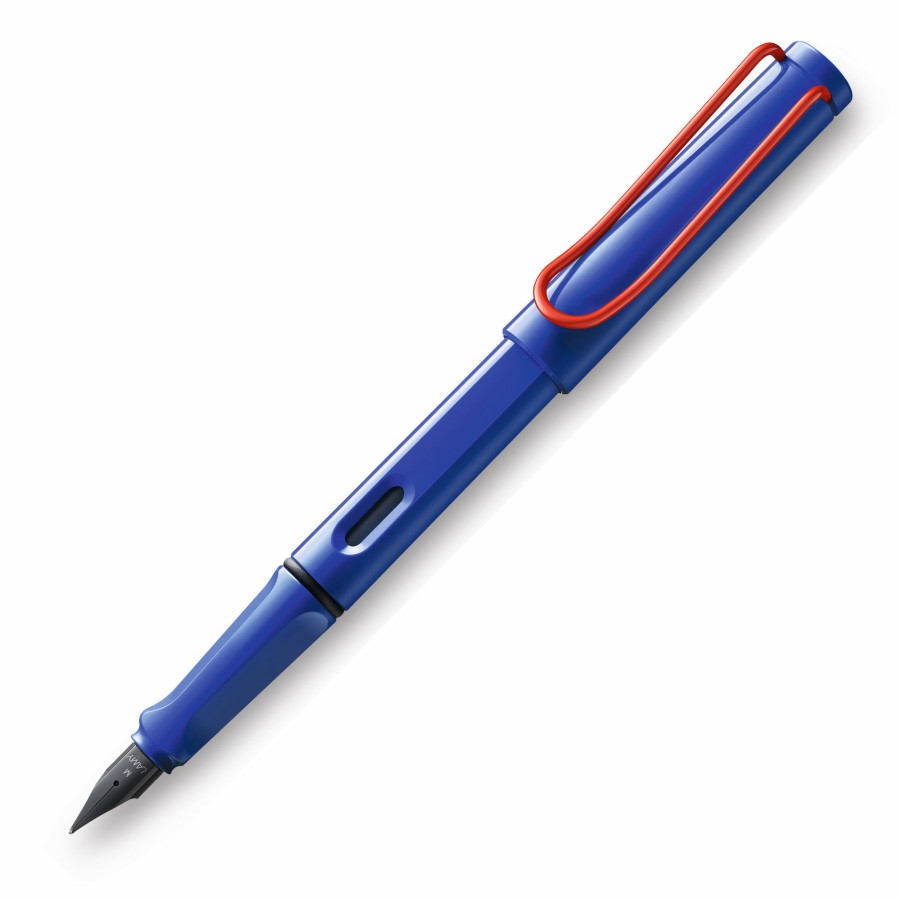 Fountain Pens * | Outlet Lamy Safari Retro Edition Fountain Pen, Blue & Red