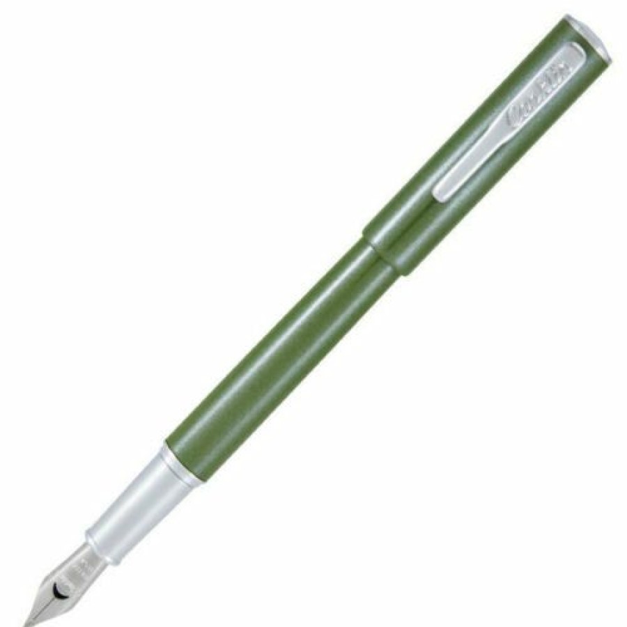 Fountain Pens * | Coupon Conklin Coronet Fountain Pen, Olive & Chrome