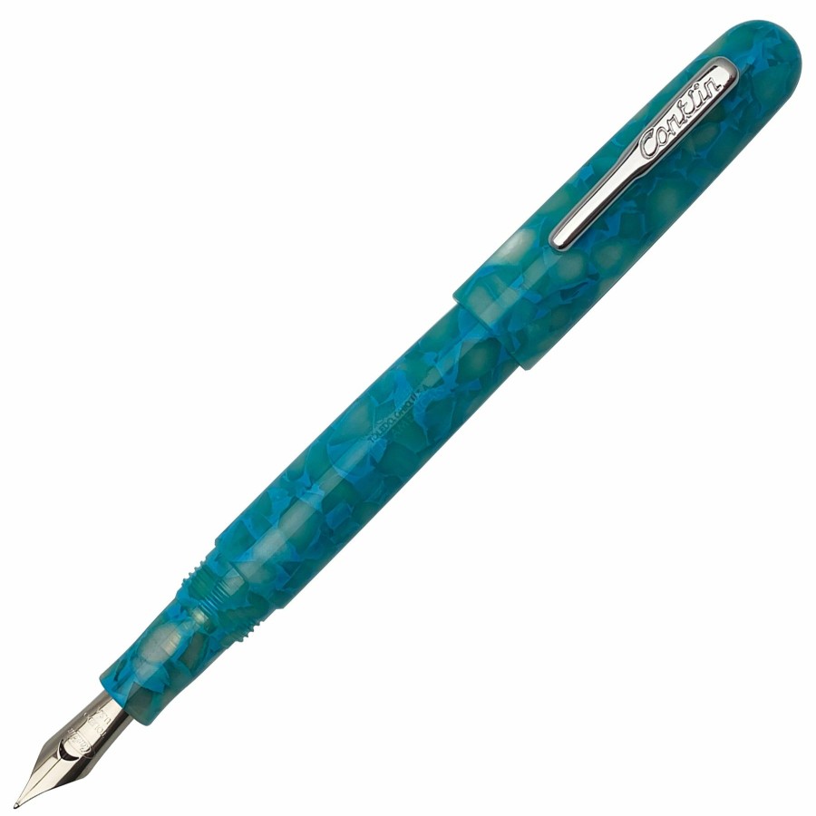 Fountain Pens * | Top 10 Conklin All American Serenity Fountain Pen, Turquoise