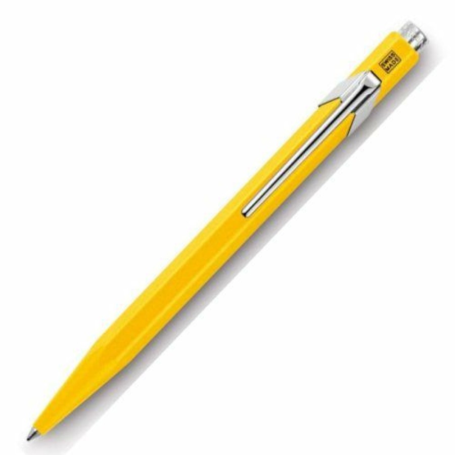 Ballpoint Pens * | Deals Caran D'Ache 849 Ballpoint Pen Metal Yellow #849.010