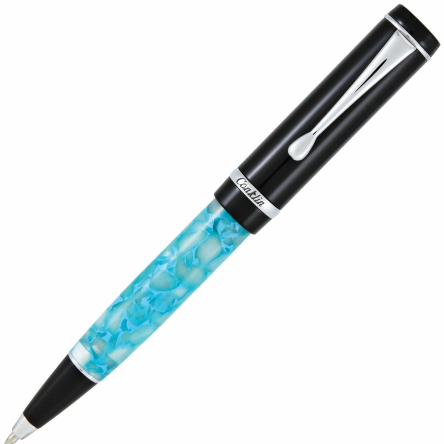 Ballpoint Pens * | Wholesale Conklin Duragraph Ballpoint Pen, Turquoise Nights