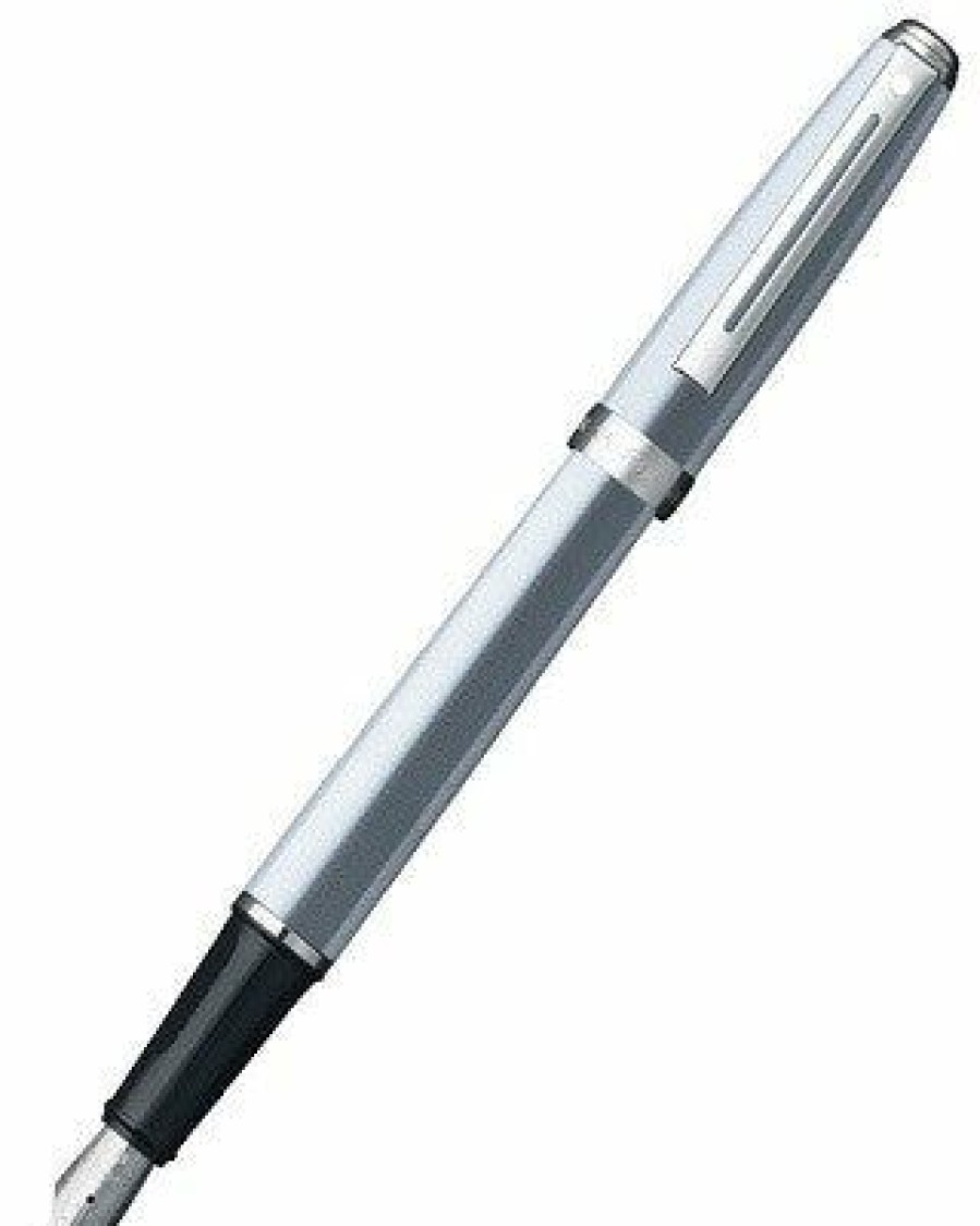 Fountain Pens * | Cheap Sheaffer Prelude Fountain Pen Brushed Chrome & Nickel Plate