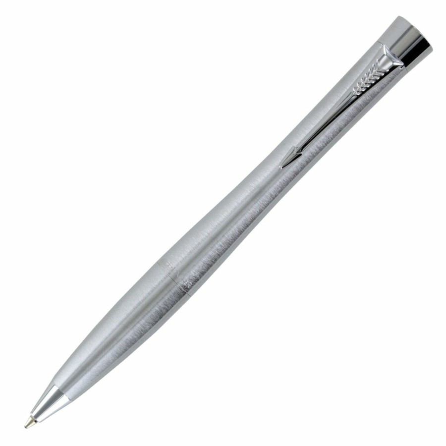 Ballpoint Pens * | Brand New Parker Urban Ballpoint Pen, Brushed Chrome