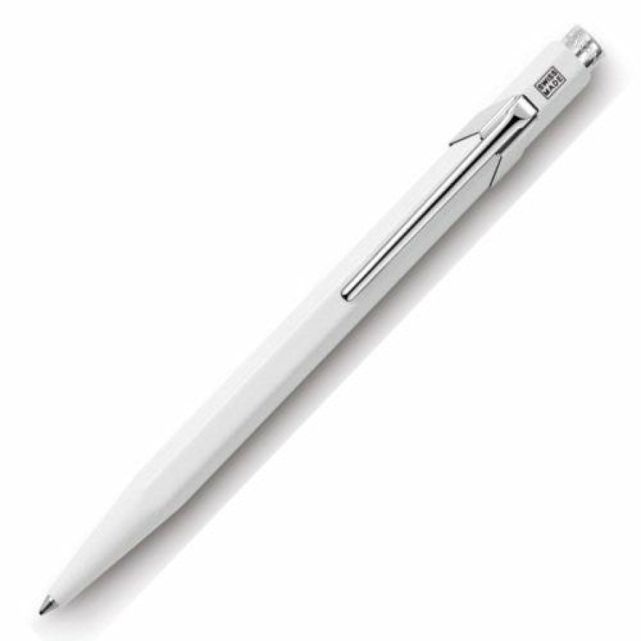 Ballpoint Pens * | Cheap Caran D'Ache 849 Ballpoint Pen Metal White #849.001