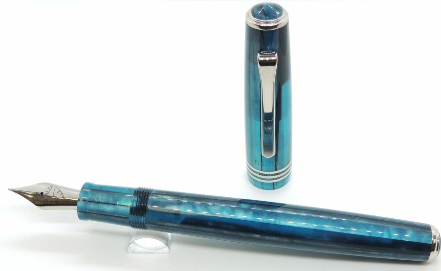 Fountain Pens * | New Tibaldi N60 Limited Edition Fountain Pen, Bora Bora, Palladium Trim