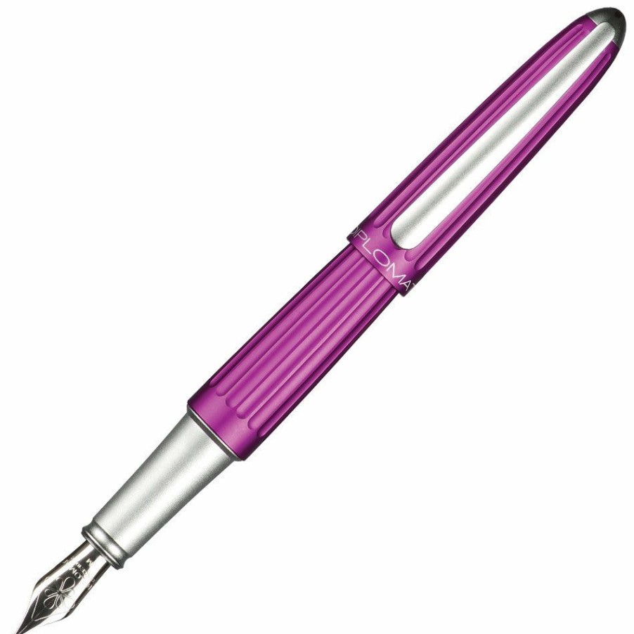 Fountain Pens * | Buy Diplomat Aero Violet Fountain Pen