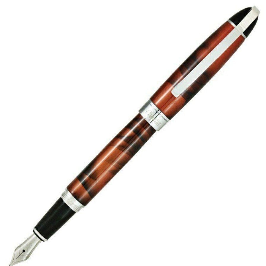 Fountain Pens * | Cheapest Conklin Victory Fountain Pen, Cinnamon Brown